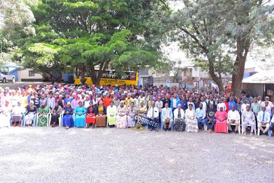 MEYO community gathered with the wider church