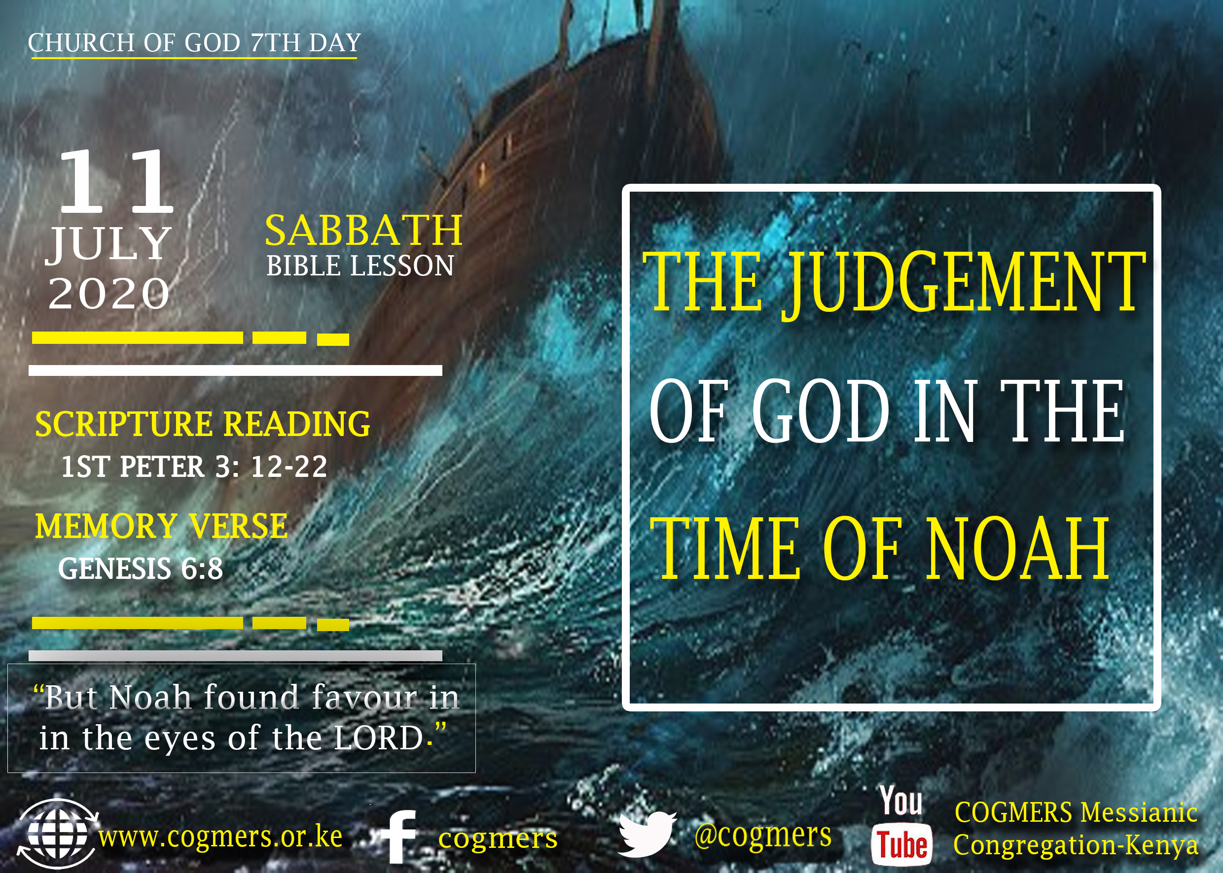 THE JUDGEMENT OF GOD IN THE TIME OF NOAH