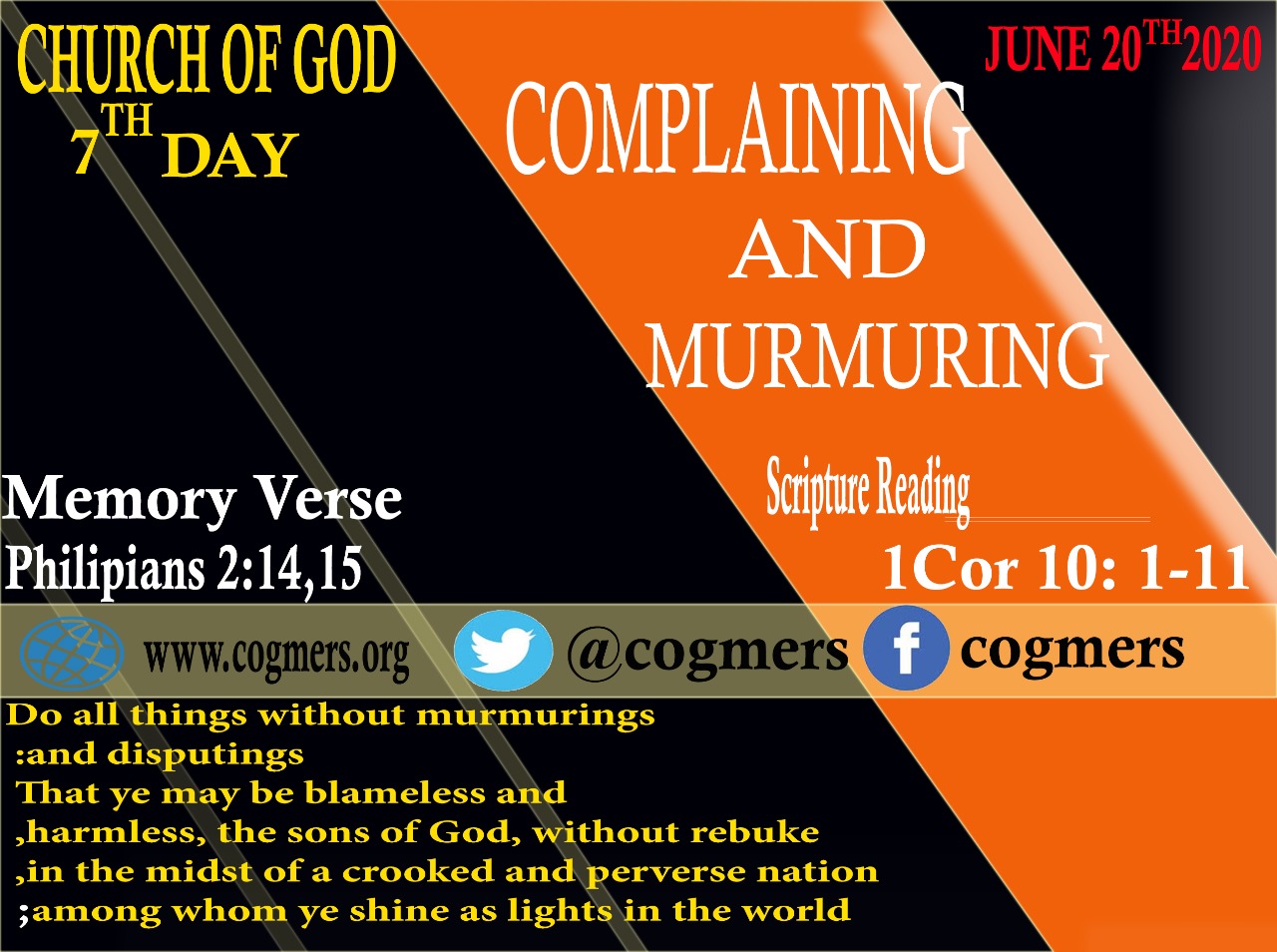 COMPLAINING AND MURMURING