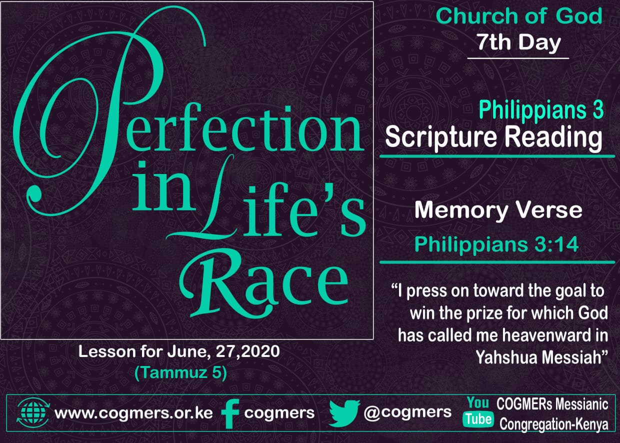 PERFECTION IN LIFE'S RACE